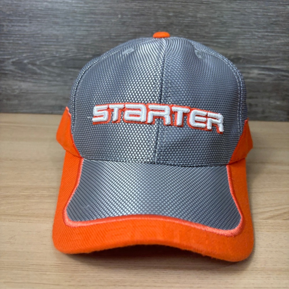 Vintage Starter Hat Cap Strap Back Gray Orange Adjustable Y2K - Picture 3 of 12